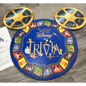 Wonderful World of Disney Trivia Board Game Mickey Mouse Vintage 90 Tin COMPLETE